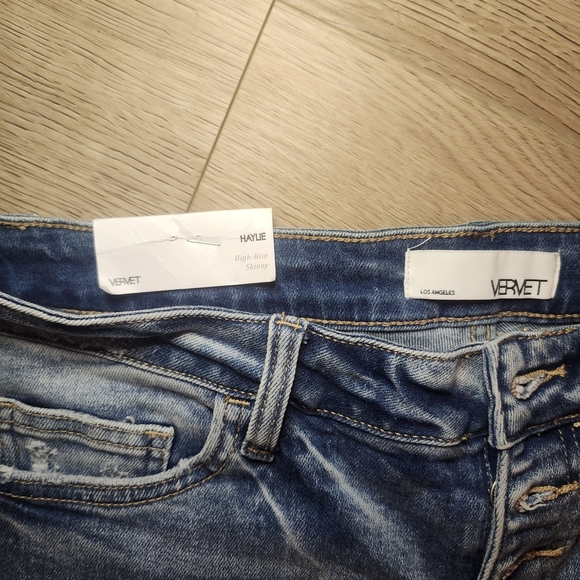 Distressed Blue Women's Jeans - Picture 2 of 3